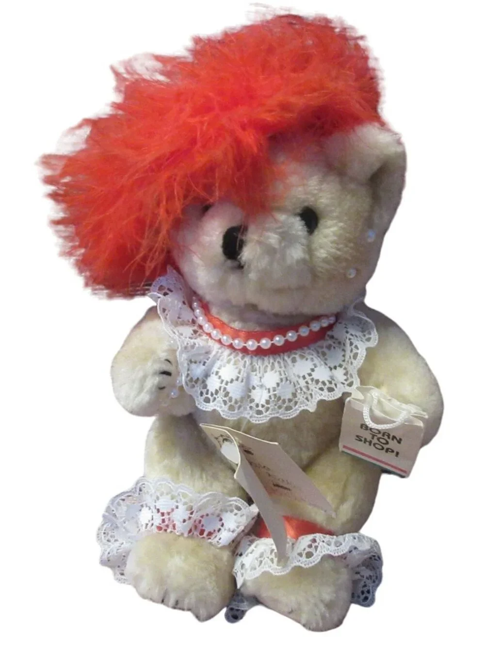 Country Cozy’s “BORN TO SHOP” Decorative Plush Female Jointed Bear w/Accessories